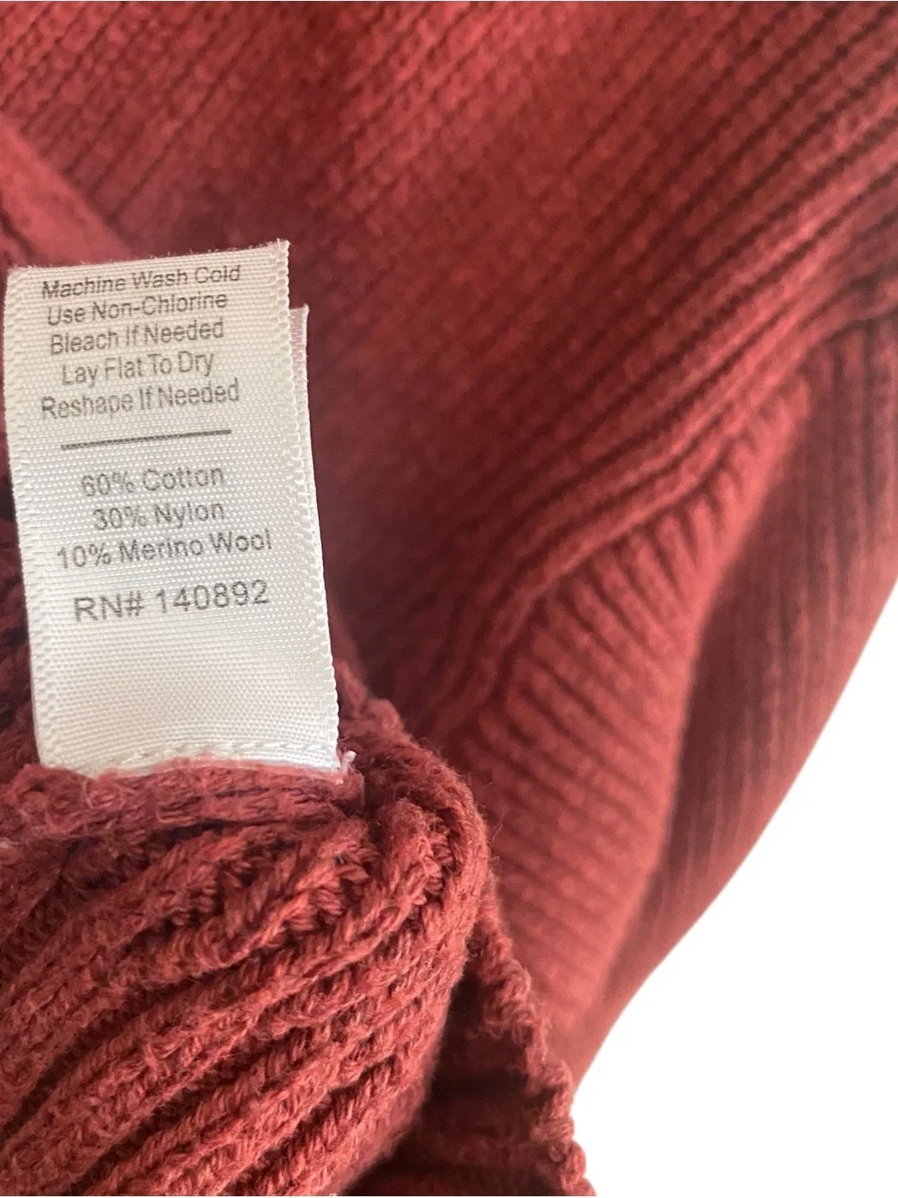 Marine Layer Woold Blend V Neck Orange Knit Robin Cardigan Sweater Size Small